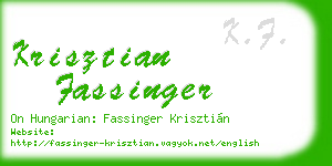 krisztian fassinger business card